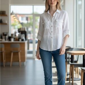 Marc New York White Button Down Shirt